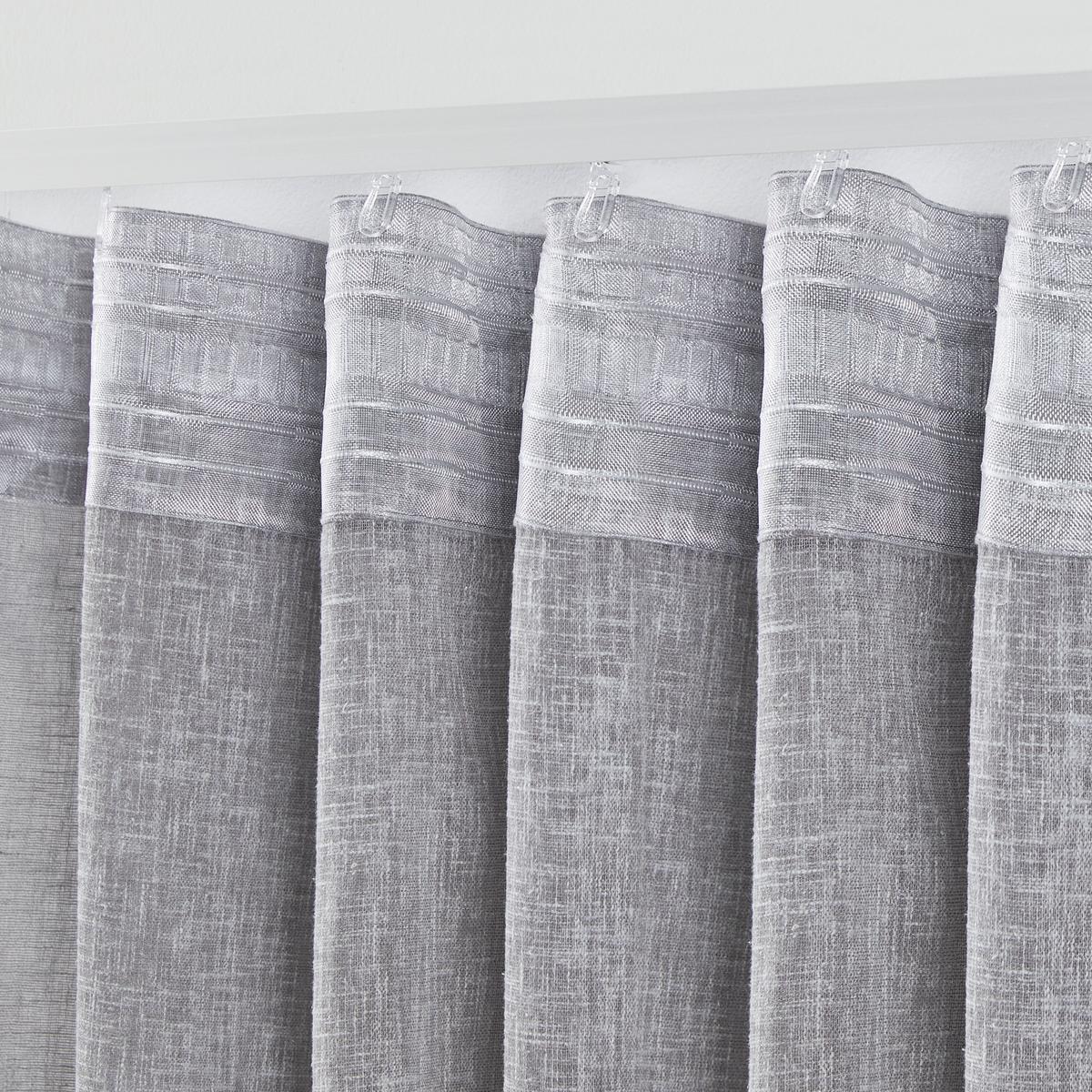 KONČANA ZAVESA ELENA - siva, Konvencionalno, tekstil (140/255cm) - Premium Living