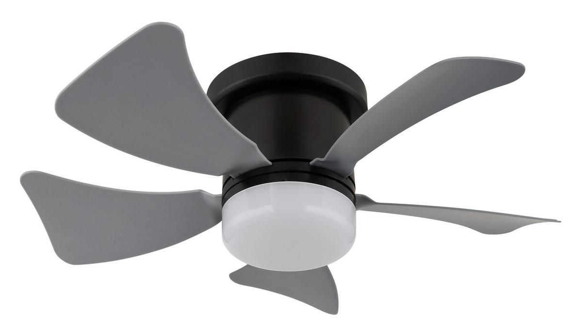 Deckenventilator 03609a Hines -Bp- - Weiss/Schwarz, Basics, Kunststoff/Metall (40.6/13cm) - Globo