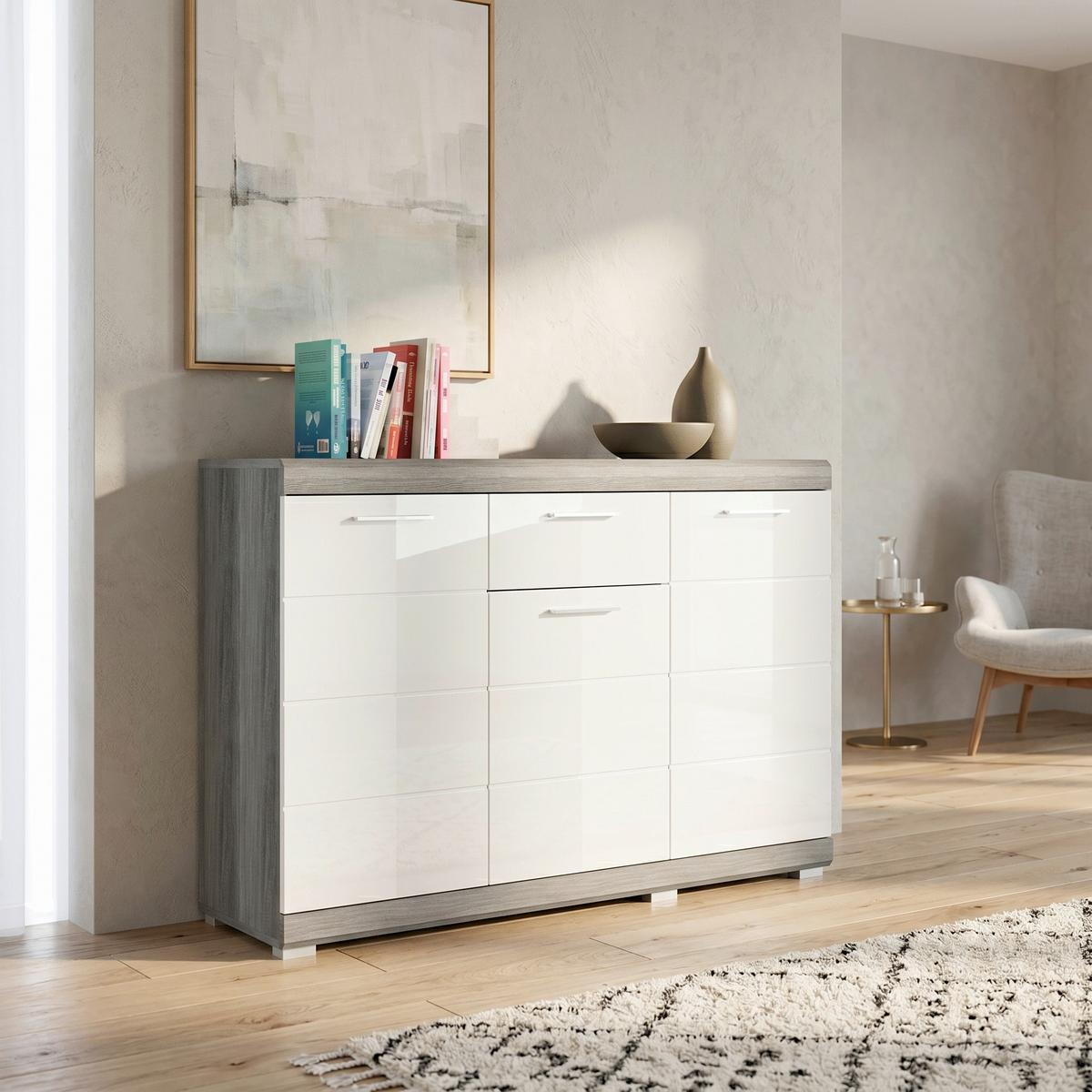 Kommode Scout ca. 120x85 cm Weiß/Grau online kaufen ➤ mömax