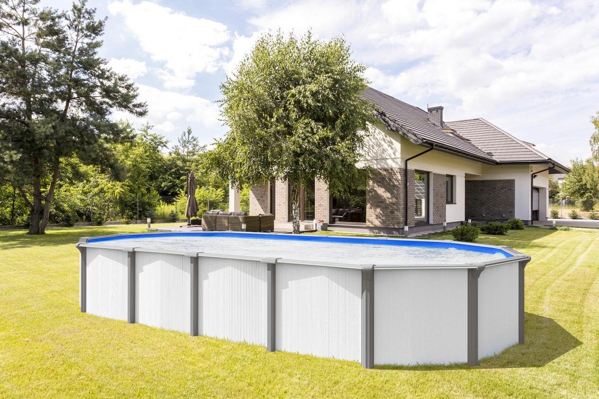 Bazen Steely De Luxe Supreme, Peščeni Filter, 610x360cm - siva/bela, Basics (610/360/132cm)