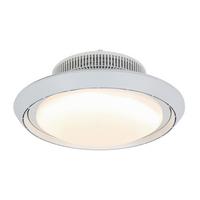 Ventilator de plafon Kurto - alb/culoare crom, Modern, plastic (42/18cm) - Mömax