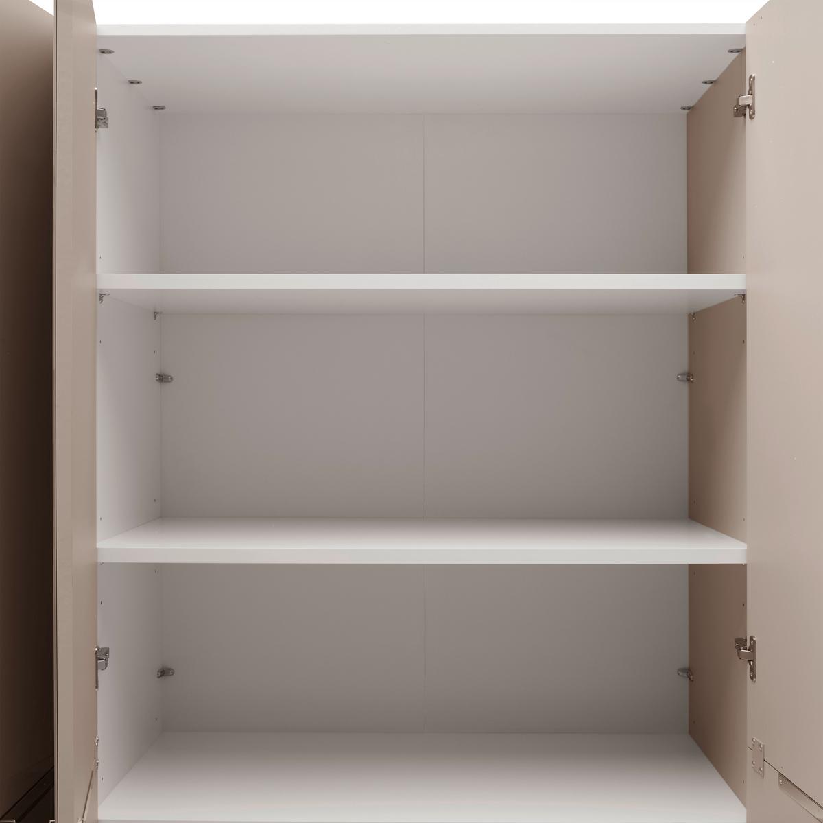 Drehtürenschrank Siena Kaschmir - Kaschmir/Chromfarben, KONVENTIONELL, Glas/Holzwerkstoff (250/212/57cm) - Premium Living