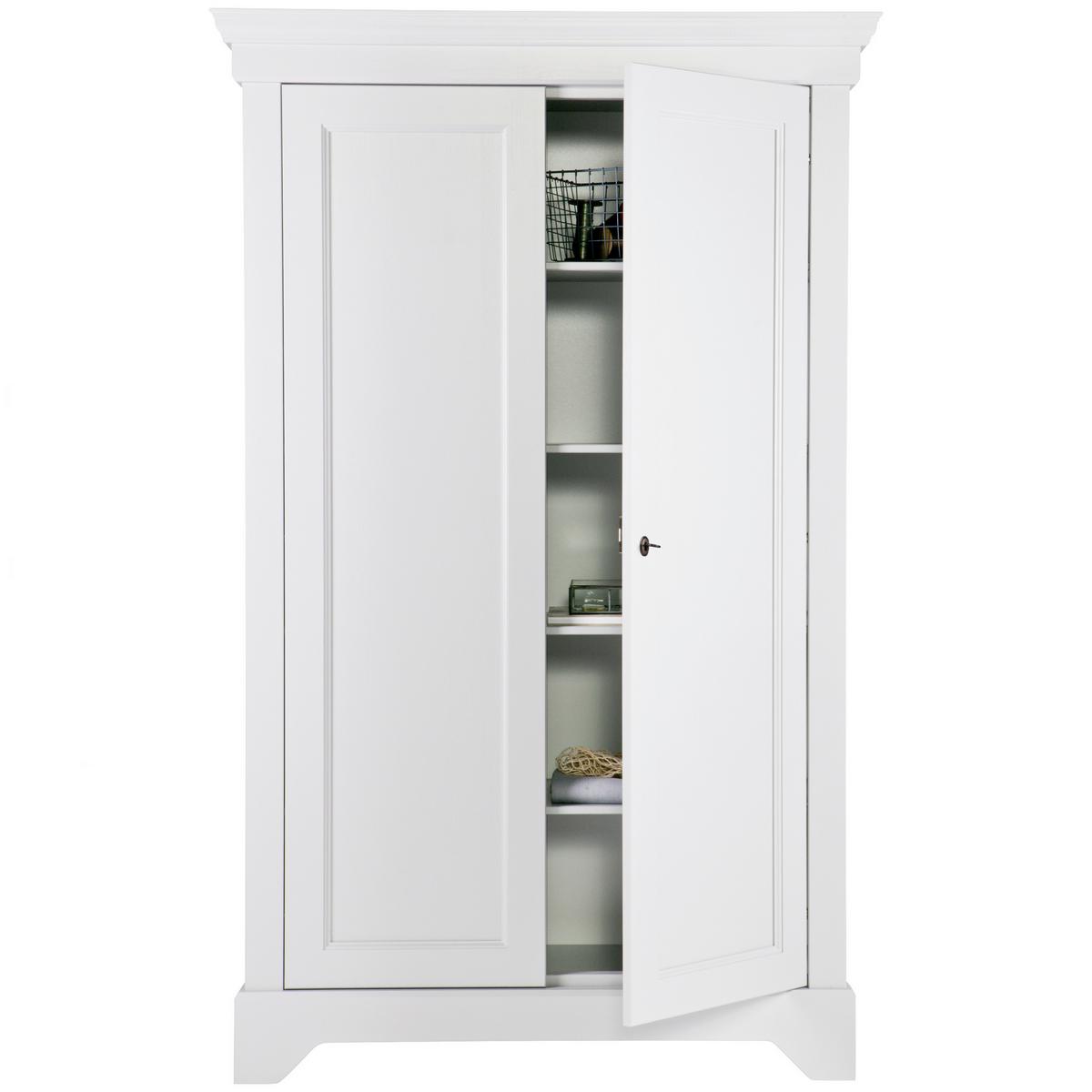 Schrank Isabel Weiß - Weiß, Design, Holz/Metall (118/191/47cm) - Livetastic