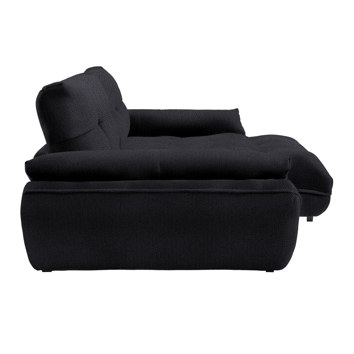 Wohnlandschaft Vivo Dunkelgrau - Dunkelgrau/Schwarz, MODERN, Kunststoff/Textil (317/63/179cm) - Premium Living