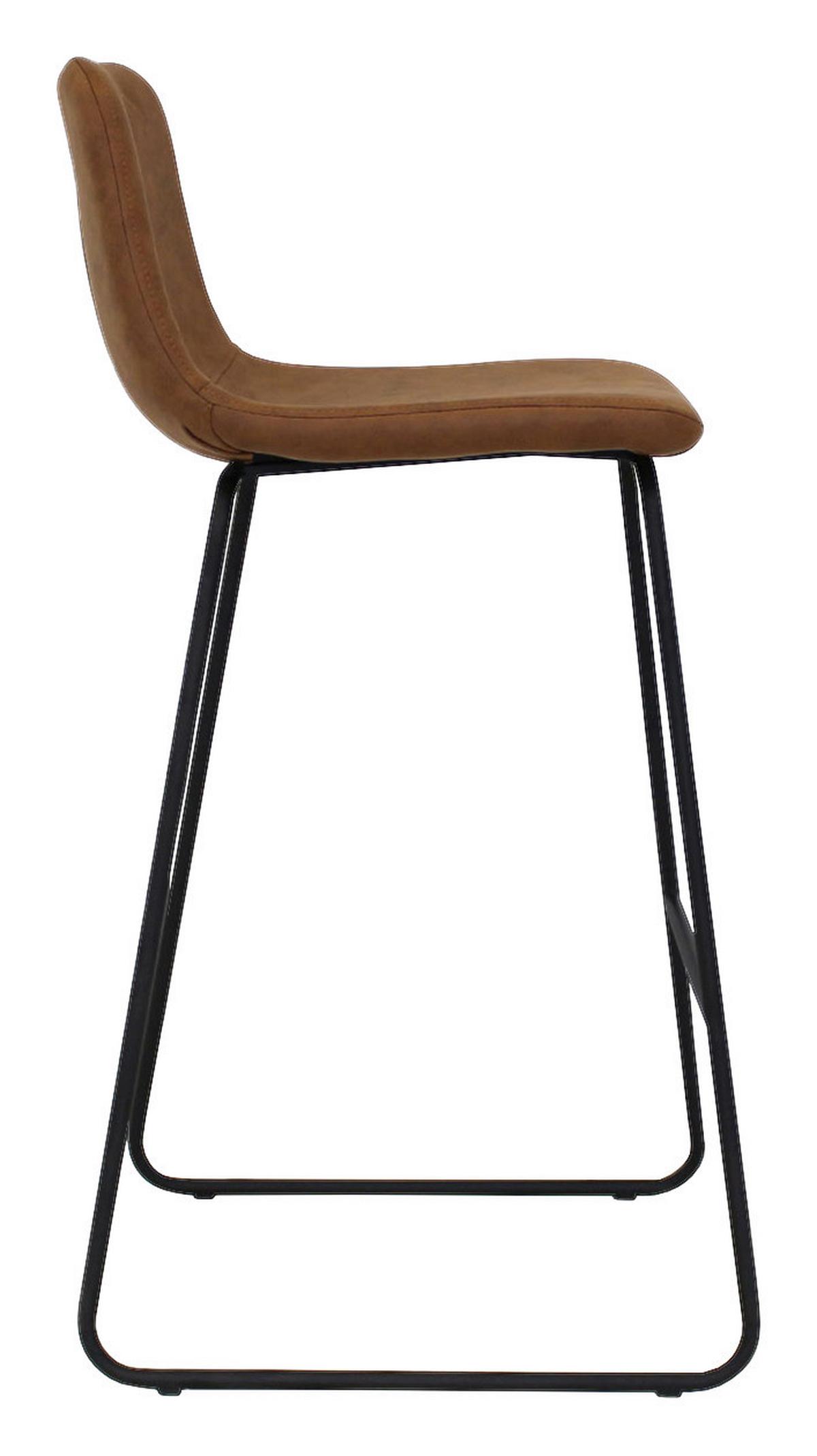 Barhocker-Set Byron Lederoptik ca. 48x102 cm 2er-Set Cognac - Cognac/Schwarz, LIFESTYLE, Kunststoff/Metall (48/102/54cm) - MID.YOU