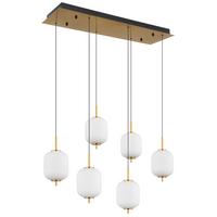 Viseča Led-svetilka 15217-6 Ewald - črna/opal, Konvencionalno, kovina/umetna masa (80,5/29,5/220cm)