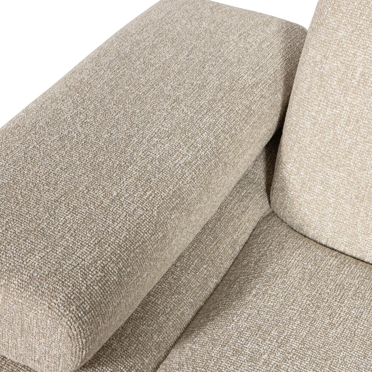 Sofaelement Mojo Beige B: 97cm - Beige/Schwarz, Design, Kunststoff/Textil (97/74/124cm) - Livetastic