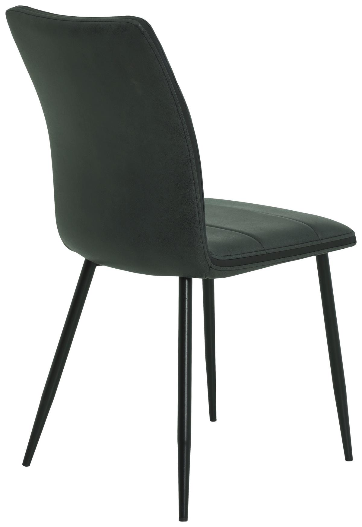 STUHL-SET Caroline S Anthrazit - Anthrazit/Schwarz, MODERN, Textil/Metall (44/87/57cm) - MID.YOU