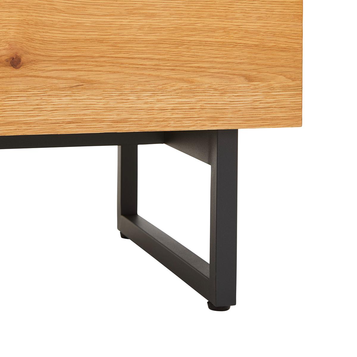 KOMODA SZEROKA OBAN - kolor dębowy/czarny, Design, materiał drewnopochodny/metal (120/119/40cm) - MID.YOU