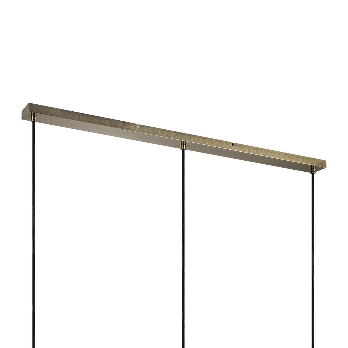 LAMPA WISZĄCA LEONIE *SBN* - kolor bursztynowy, Basics, metal/szkło (110/20/150cm) - Novel