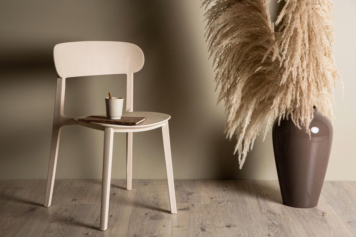 Stuhl-2er Set Åstol ca. 50x78,5x52 cm Beige - Beige, Design, Holz/Kunststoff (50/78,5/52cm) - Livetastic