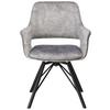 STOL MED ARMSTÖD ADRIANA - grå/svart, Modern, metall/trä (61/85/62,5cm) - Premium Living