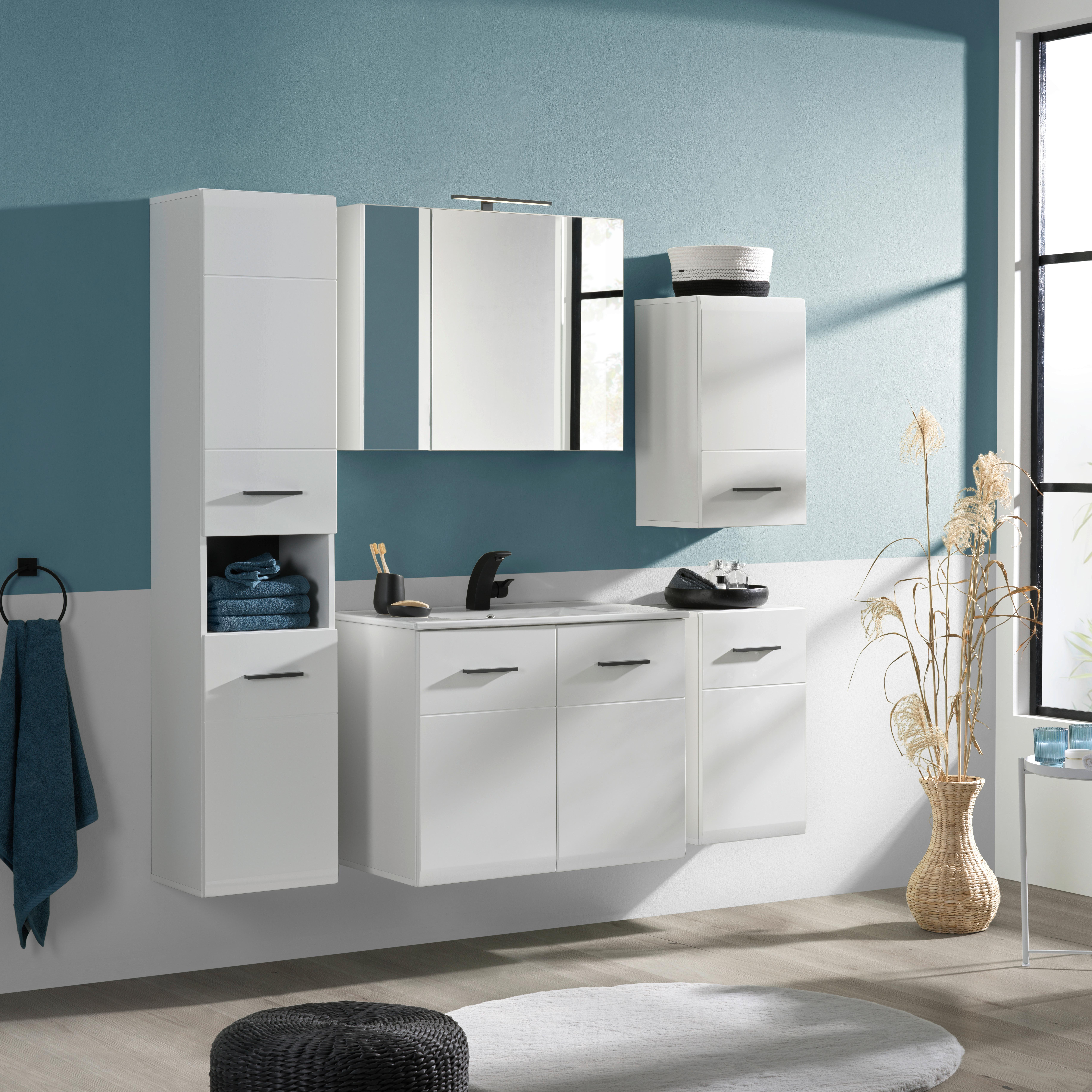 Omara Z Ogledalom Avanti, Bela - bela, Design, leseni material (80/63,1/17cm) - Hom`in