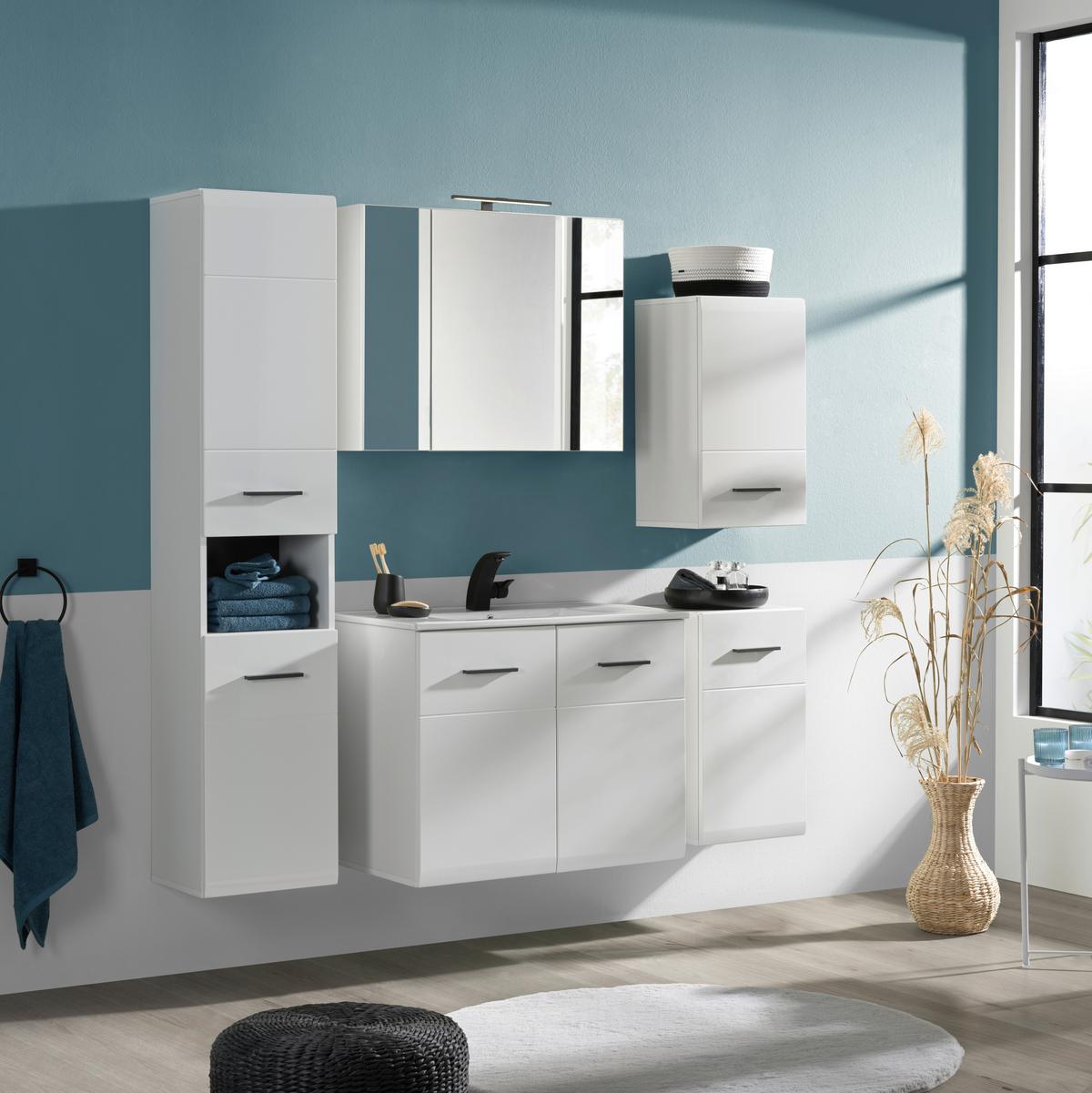 Omara Z Ogledalom Avanti, Bela - bela, Design, leseni material (80/63,1/17cm) - Hom`in