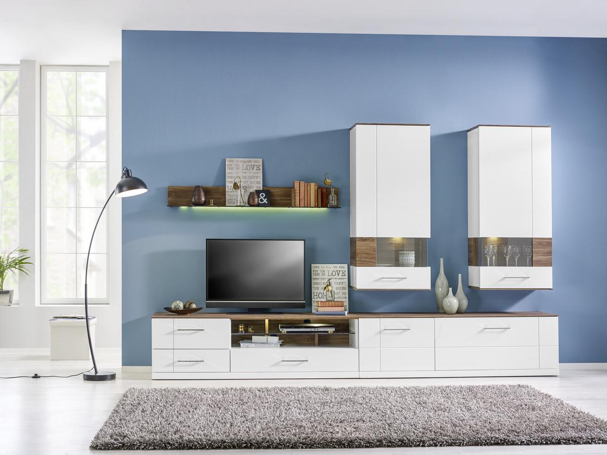 Hängeelement in Weiß Hochglanz - Weiß, MODERN, Holz (60/133/37cm) - Premium Living