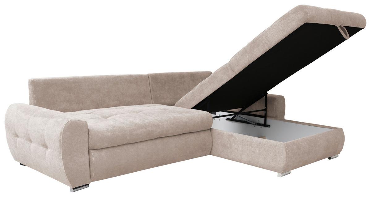 Kutna Garnitura Solar - bijela/bež, Design, tekstil/plastika (277/175cm) - Modern Living