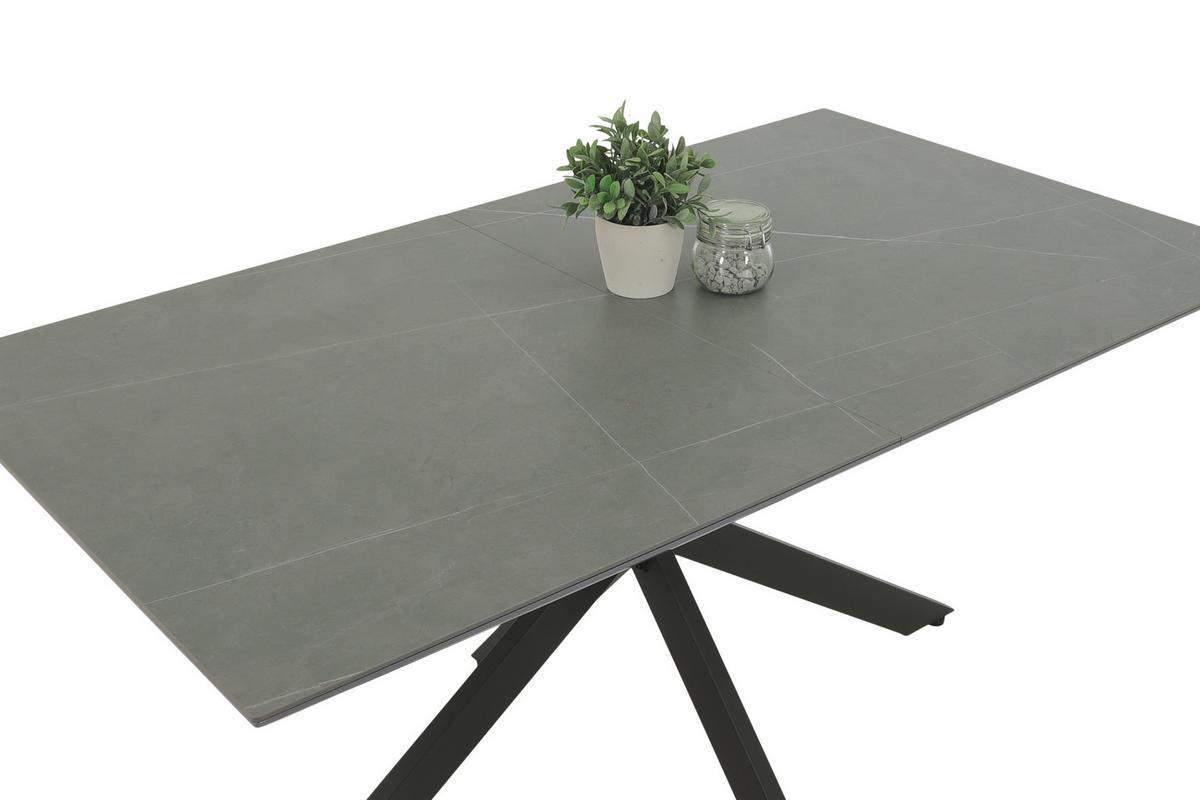 ESSTISCH CHIARA T - Schieferfarben/Anthrazit, MODERN, Holzwerkstoff/Stein (160-200/90/76cm) - MID.YOU