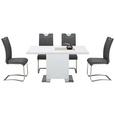 Schwingstuhl in Grau - Edelstahlfarben/Grau, MODERN, Textil/Metall (45/101/59cm) - Premium Living Schwingstuhl in Grau - Edelstahlfarben/Grau, MODERN, Textil/Metall (45/101/59cm) - Premium Living