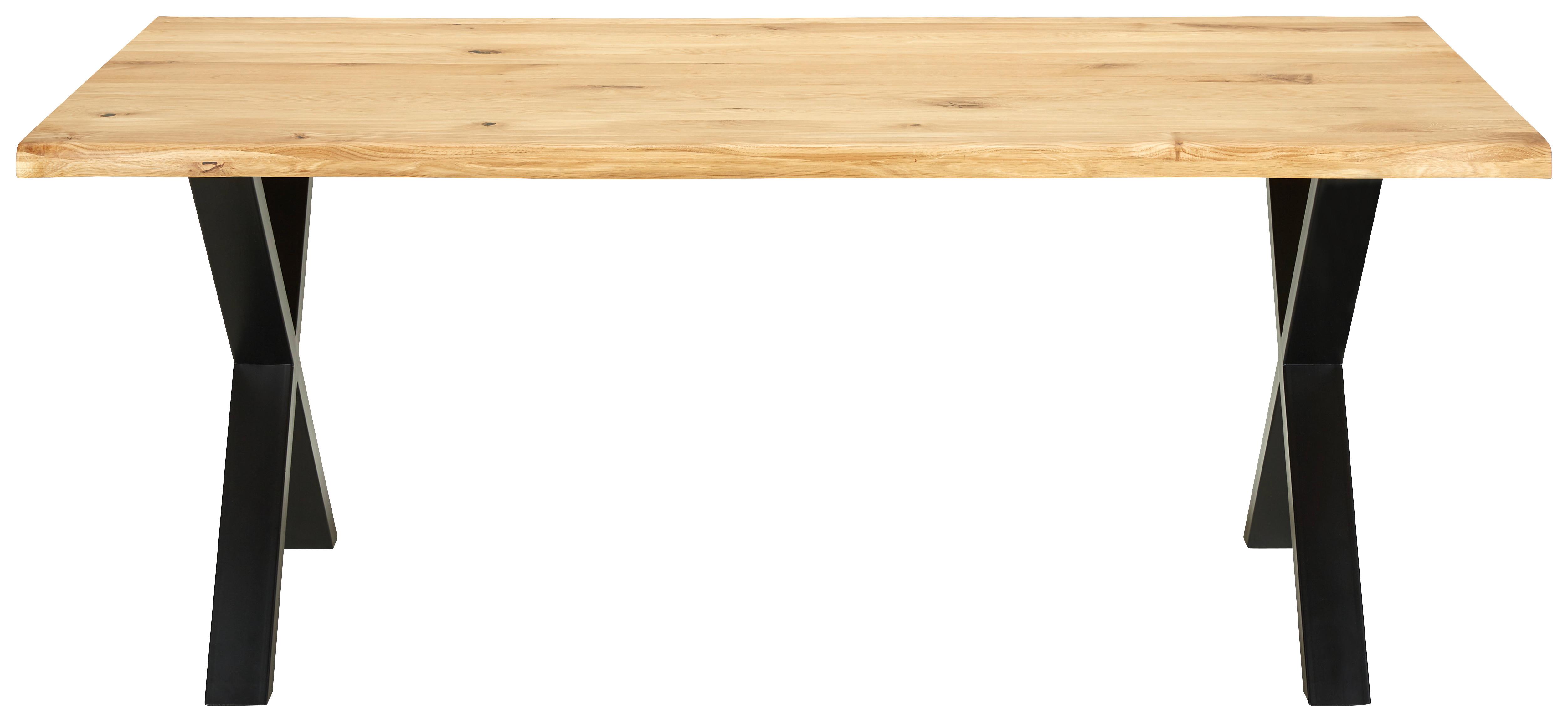 MATBORD OAK - vildek/svart, Natur, metall/trä (180/90/75cm) - Zandiara