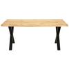 MATBORD OAK - vildek/svart, Natur, metall/trä (180/90/75cm) - Zandiara