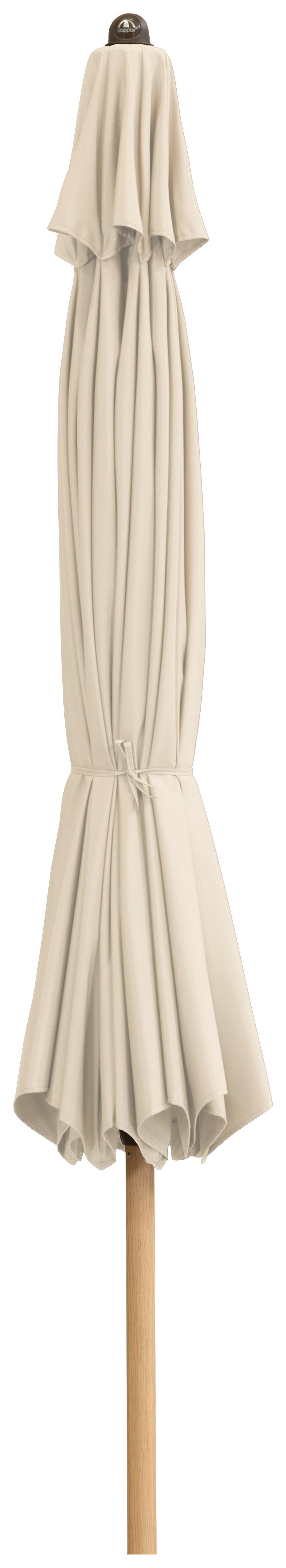 Sonnenschirm Alu Wood Ultra Naturfarben ca. 350x350cm - Eschefarben/Naturfarben, Design, Textil/Metall (350/350cm) - Doppler