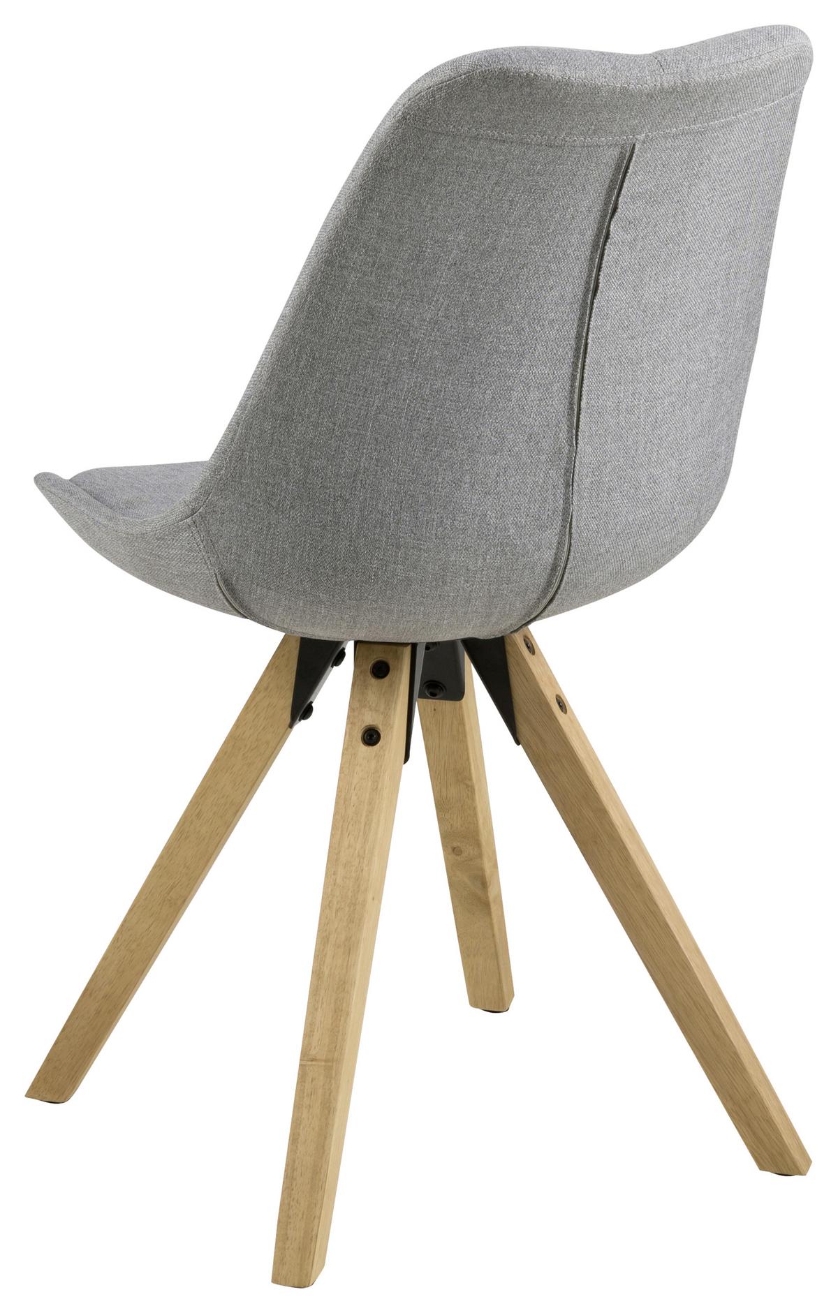 KRZESŁO DIMA - szary/dębowy, Design, metal/drewno (48/85/55cm) - Carryhome