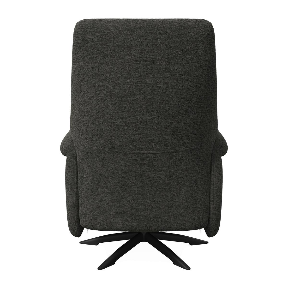 Elektrischer Relaxsessel Alice mit Liege- und Relaxfunktion - Dunkelgrau/Schwarz, MODERN, Holz/Textil (76/110/90cm) - Bessagi Home