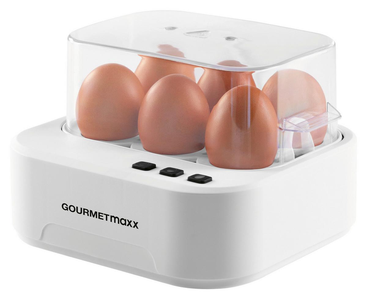 Eierkocher Gourmetmaxx Weiß max. 400 Watt - Weiß, MODERN, Kunststoff (16,8/12,3/18cm)
