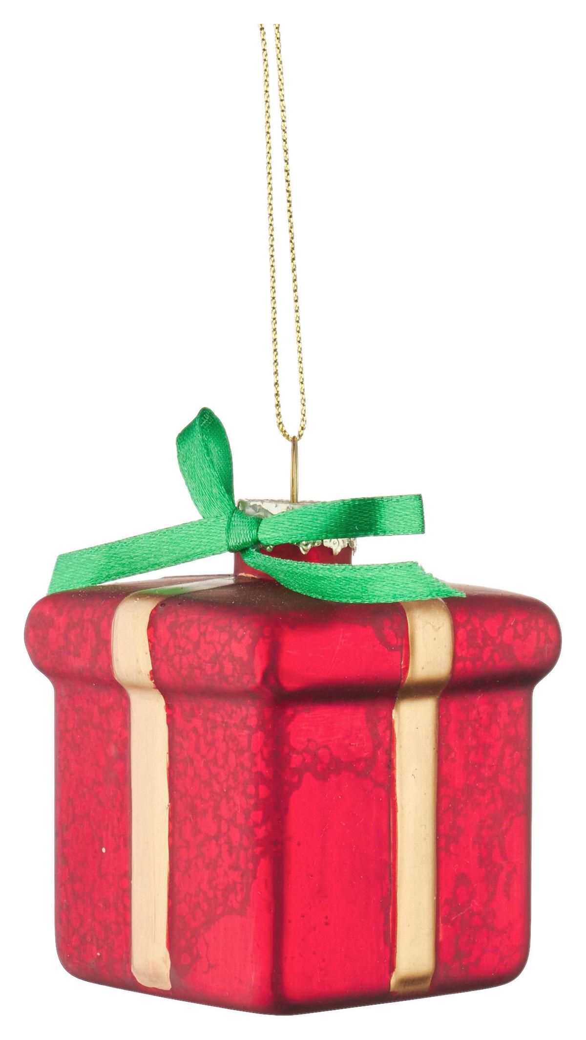 Karácsonyfadísz Figures - piros/aranyszínű, Üveg (6,4/8,5/6,4cm) - Modern Living