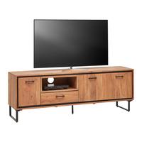 Tv-element Shiva Akacijev Les - črna/barve akacije, Moderno, kovina/les (177/60/40cm) - Zandiara