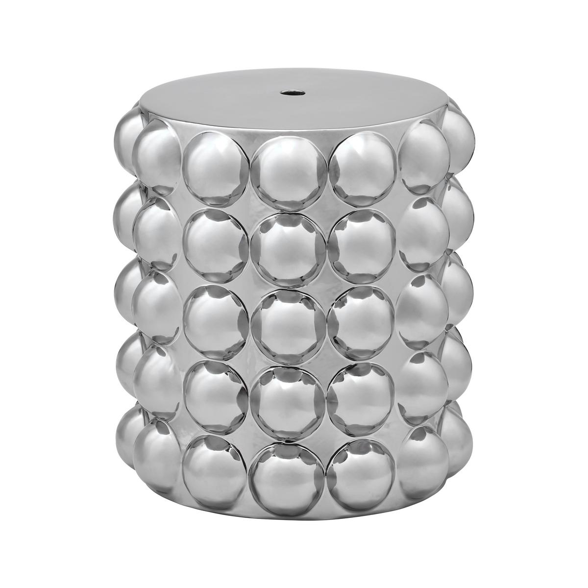 Beistelltisch Julia Keramik Silberfarben - Silberfarben, MODERN, Keramik (38/38/43cm) - Mömax