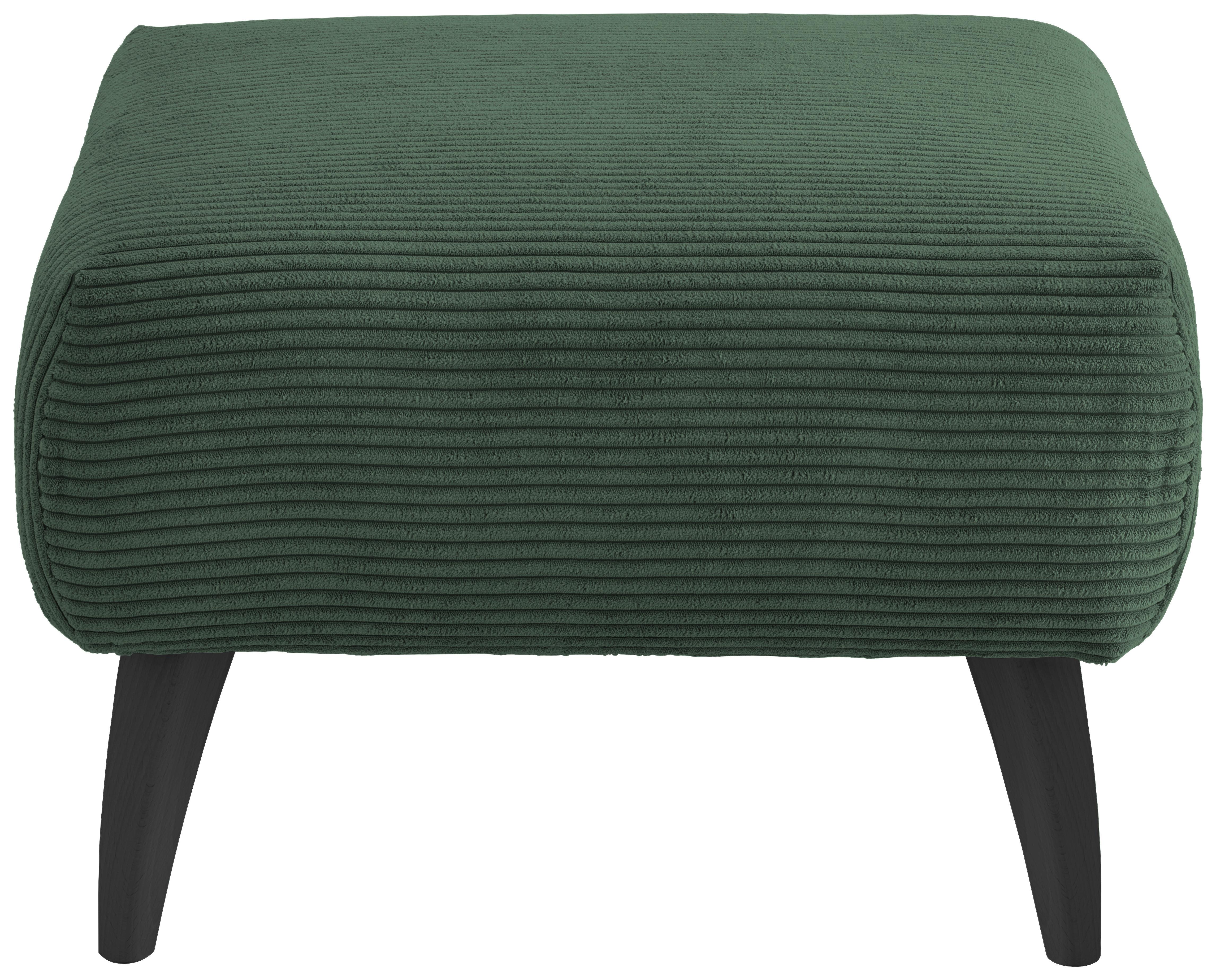 Hocker Colori Dunkelgrün Cord - Dunkelgrün/Schwarz, MODERN, Holz/Textil (66/44/66cm) - MID.YOU