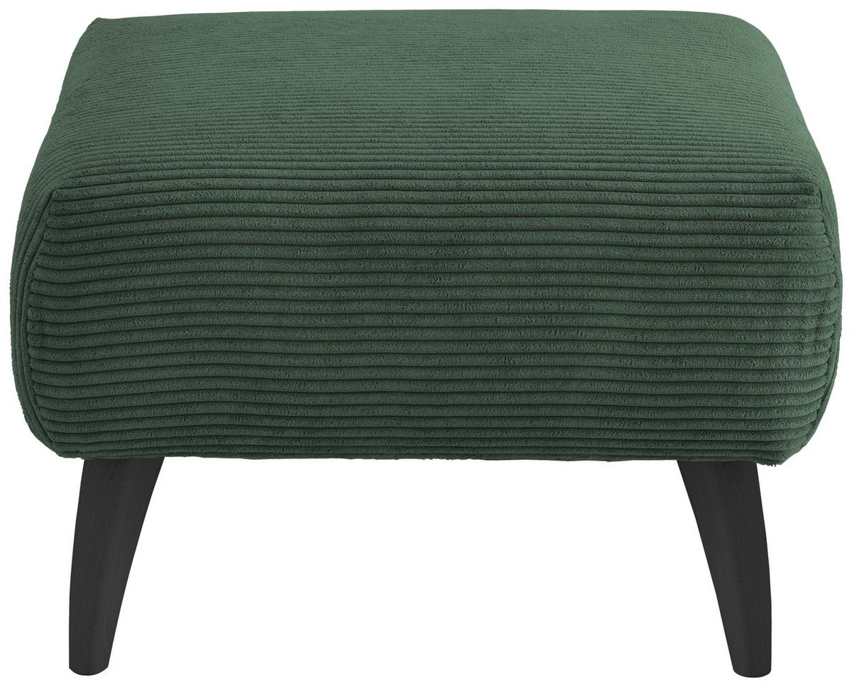Hocker Colori Dunkelgrün Cord - Dunkelgrün/Schwarz, MODERN, Holz/Textil (66/44/66cm) - MID.YOU