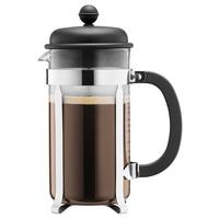 Kaffeebereiter Bodum Caffettiera Schwarz - Transparent/Silberfarben, KONVENTIONELL, Glas/Kunststoff (9/19cm) - Bodum