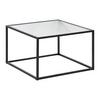 SOFFBORD KUBO -BASED- - svart, Modern, metall/glas (60/60/38cm) - Based