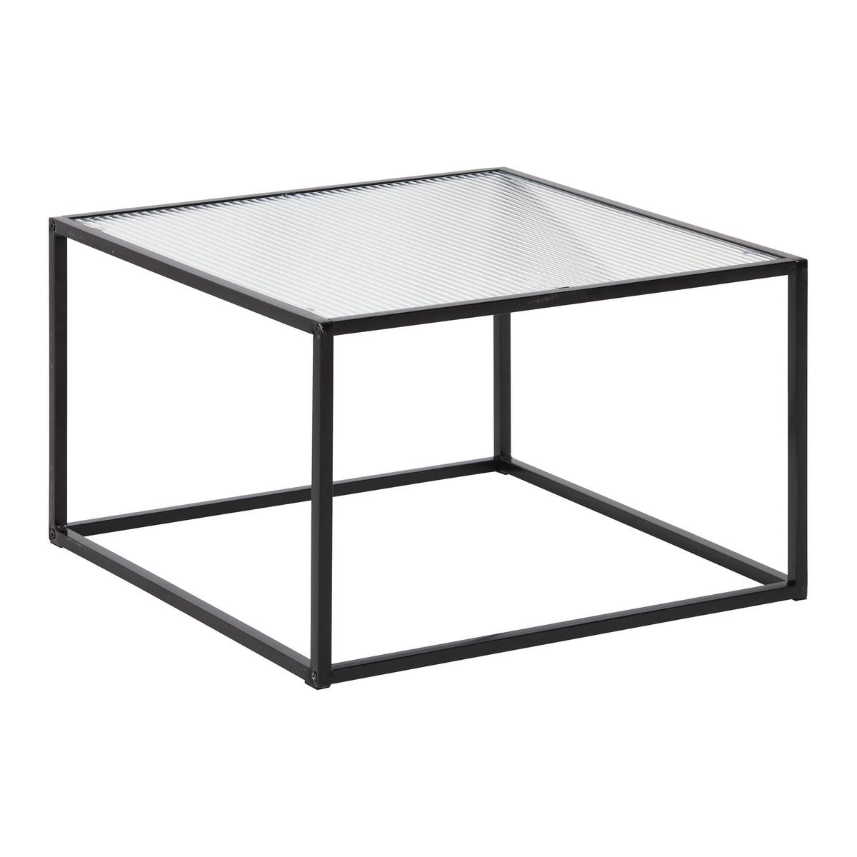 Dohányzóasztal Üveg Kubo - fekete, Modern, üveg/fém (60/60/38cm) - Mömax