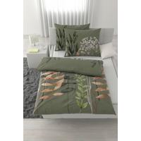 Lenjerie de pat Leavi cca. 200x220/2x50x70 cm - verde, Modern, textil (200/220cm) - Mömax