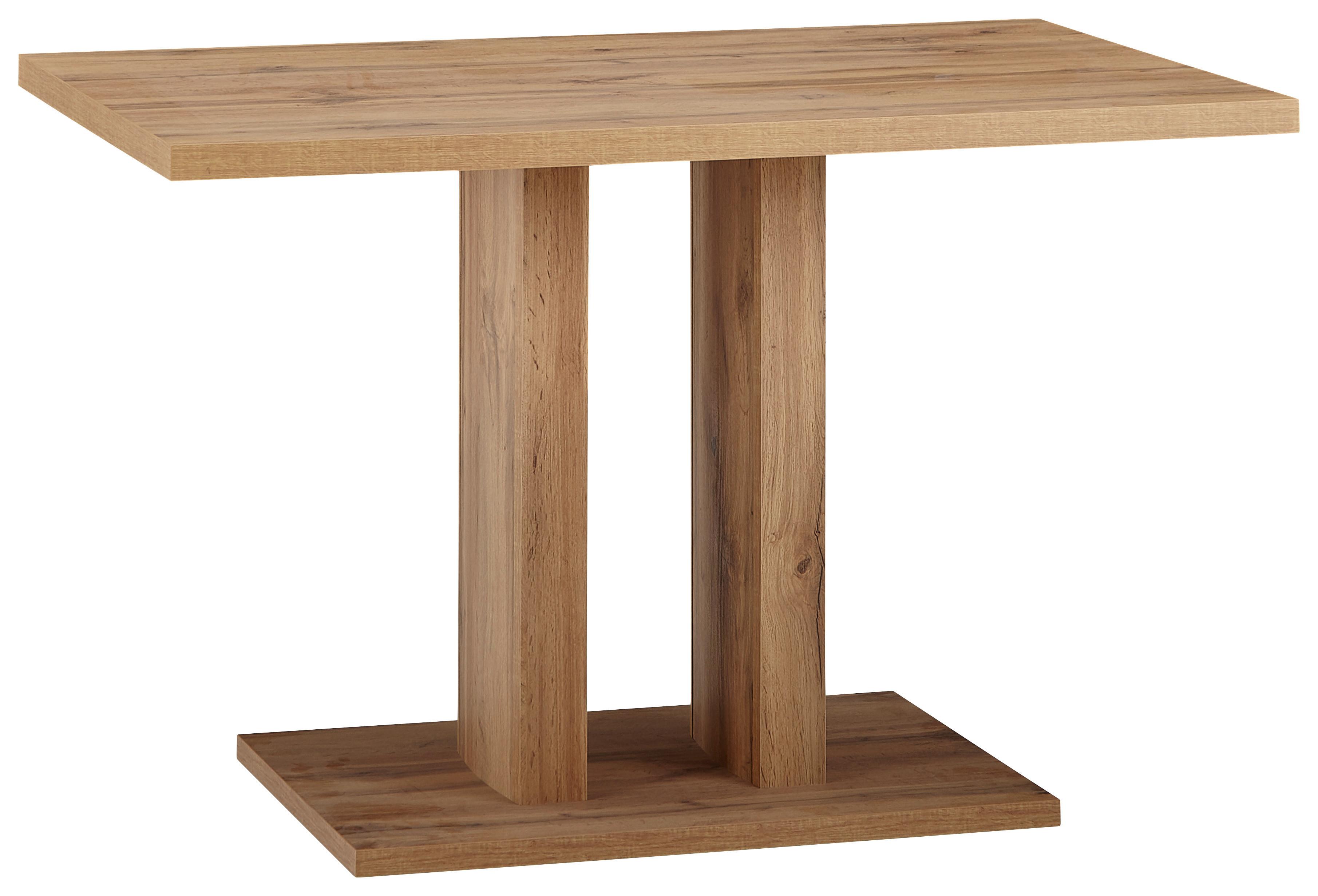 STÓŁ DO JADALNI SANTORIN - kolor dębowy, Natur, materiał drewnopochodny (120/80/76cm) - Cantus