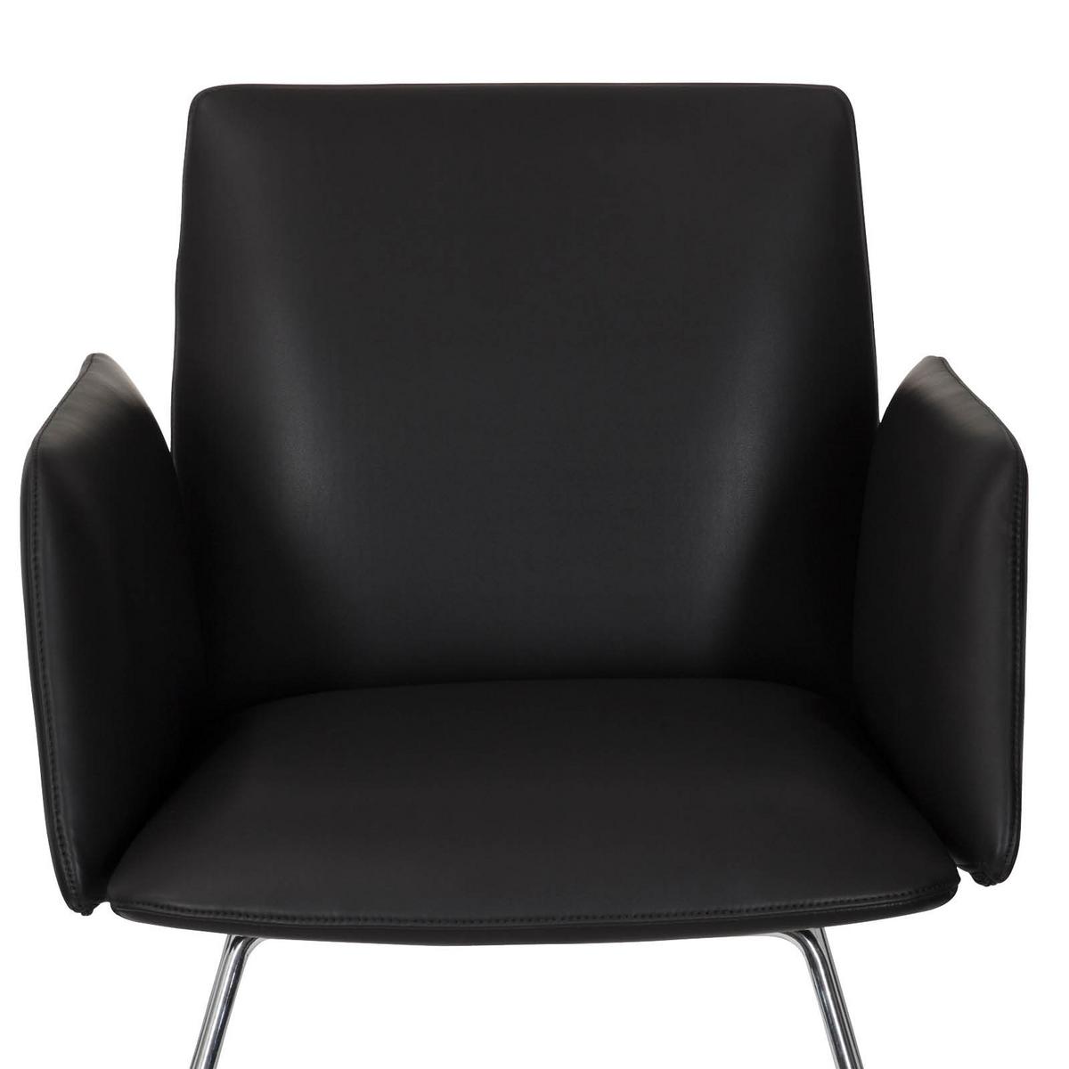 Konferenčni Stol Designia V, Črna - barve kroma/črna, Moderno, kovina/tekstil (58/80/62cm) - MID.YOU