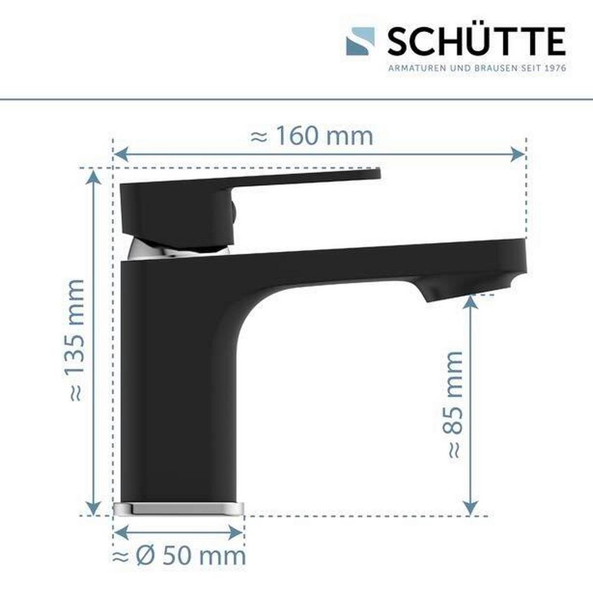 Baterie lavoar Madagaskar - culoare crom/negru, Basics, metal (5,5/16cm) - Schütte
