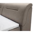 Boxspringbett in Beige ca. 140x200cm - Beige/Schwarz, Kunststoff/Textil (240/150/100cm) - Premium Living Boxspringbett in Beige ca. 140x200cm - Beige/Schwarz, Kunststoff/Textil (240/150/100cm) - Premium Living