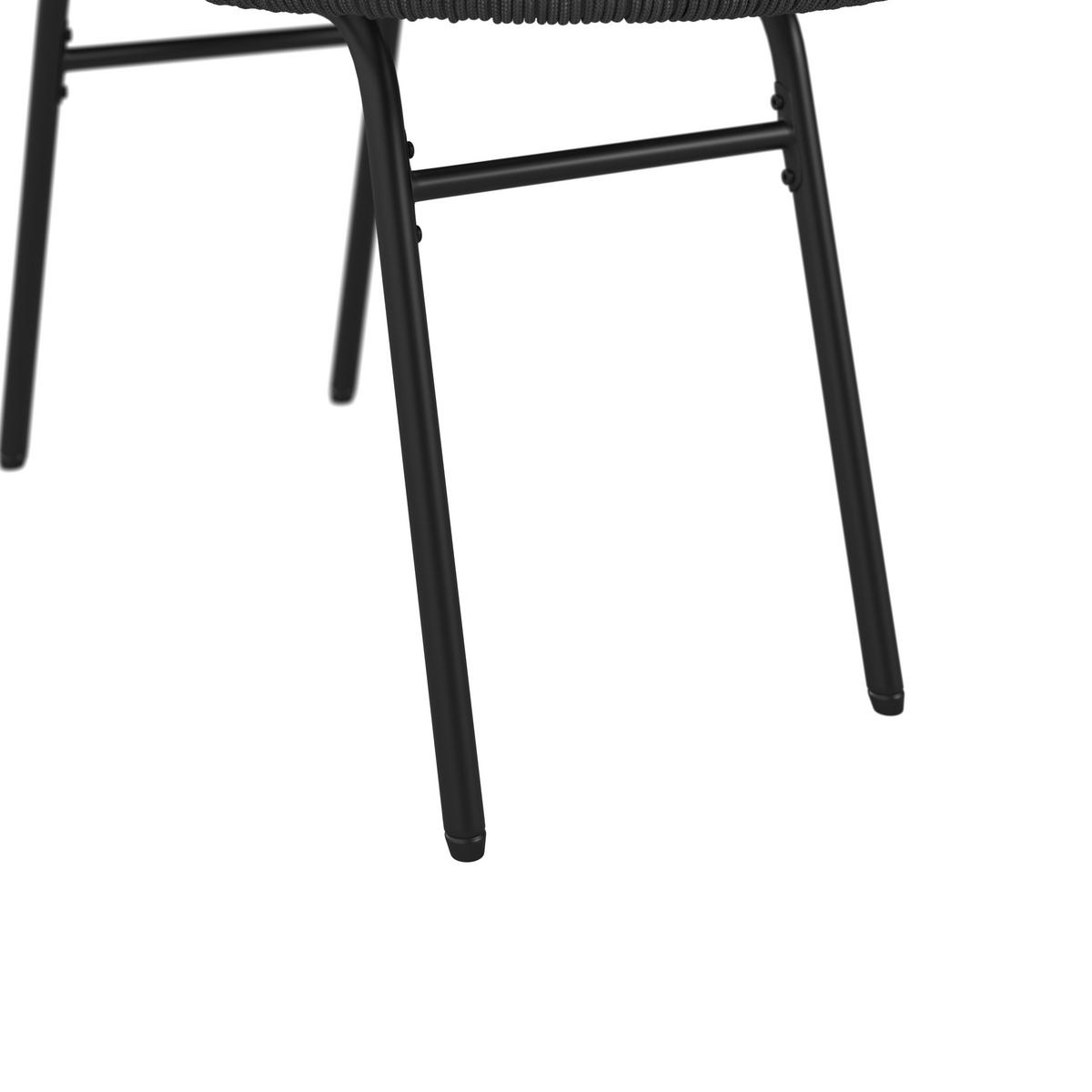 ZESTAW FOTELI OGRODOWYCH MALMEDY - czarny/szary, Modern, metal/tkanina (56/72/59cm) - Ambia Garden