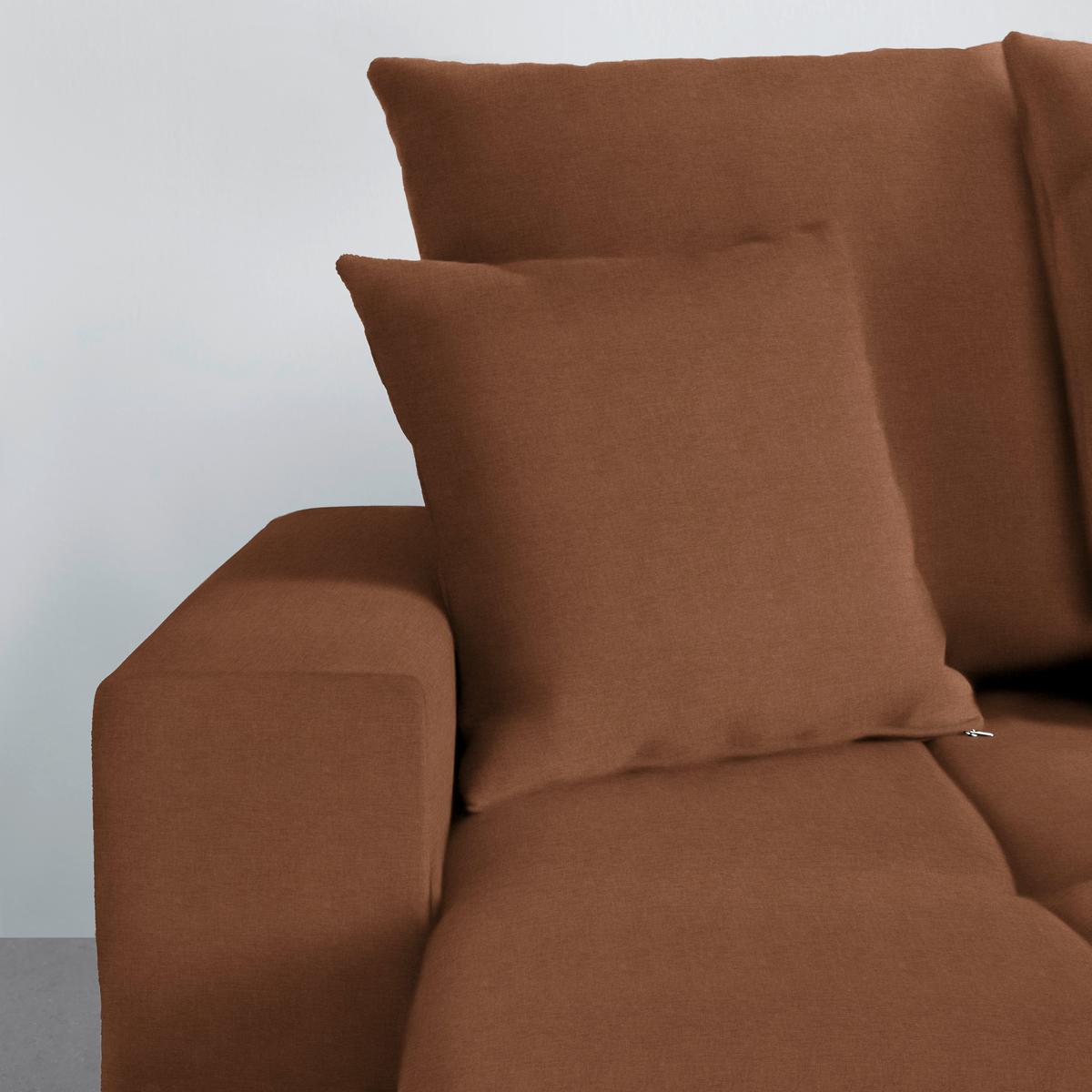 Ecksofa Alatri Cognac - Cognac/Schwarz, MODERN, Kunststoff/Textil (289/90/176cm) - Based