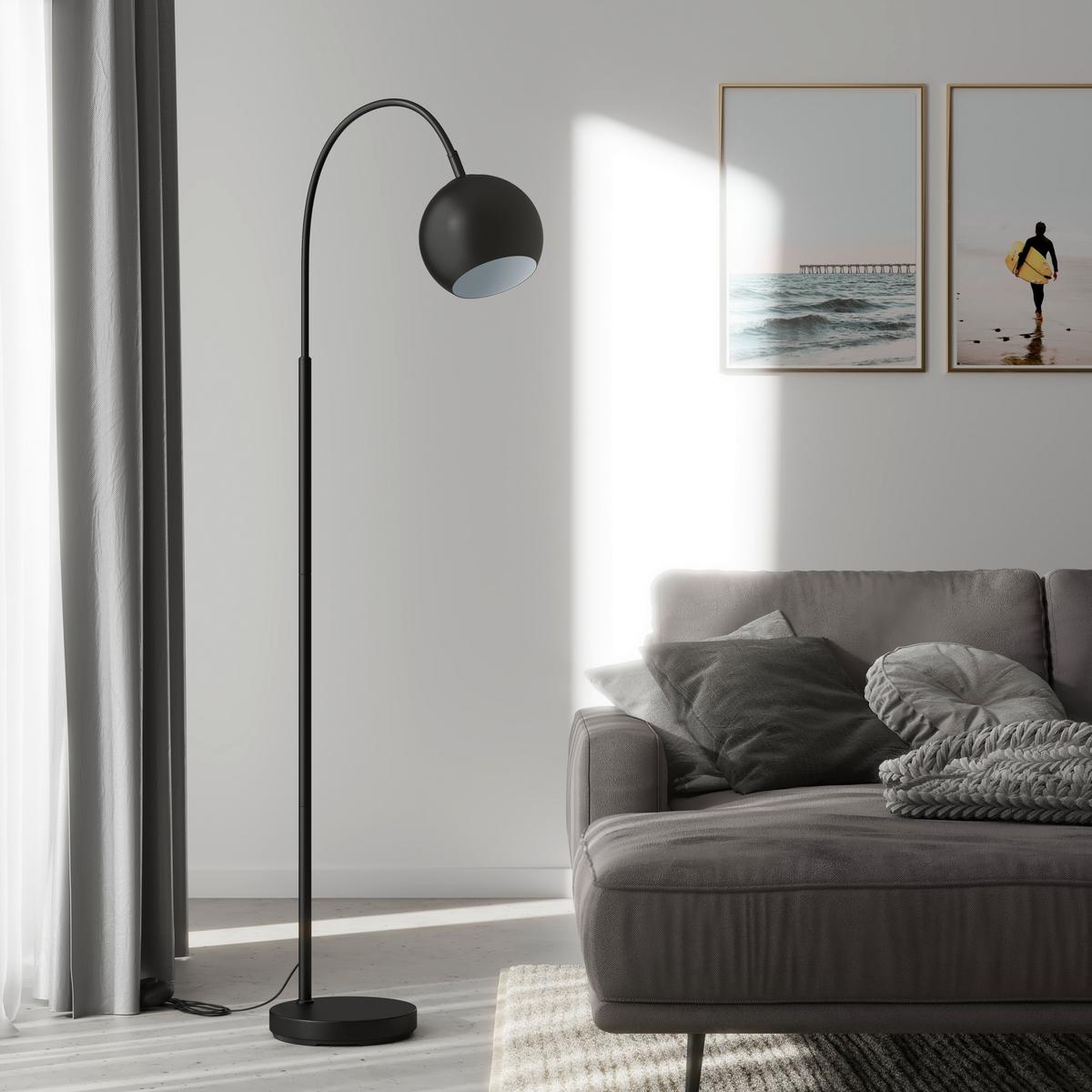 LAMPA STOJĄCA 24779B BENNO - czarny, Basics, tworzywo sztuczne/metal (46/25/150cm)