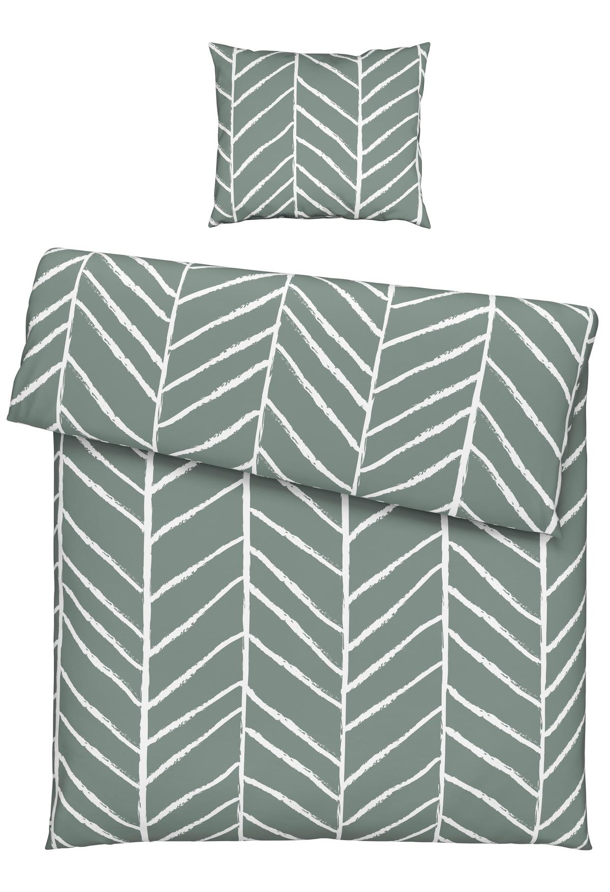 BETTWÄSCHESET MARBLE - Jadegrün, Konventionell, Textil (160/210cm) - Modern Living