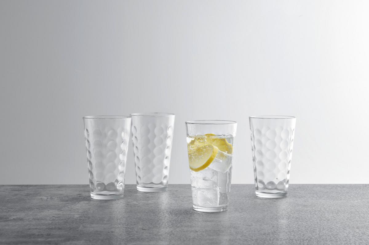 Gläserset Dots ca. 460ml, 4-teilig - Klar, KONVENTIONELL, Glas (6/14,7/8,7cm) - Mömax