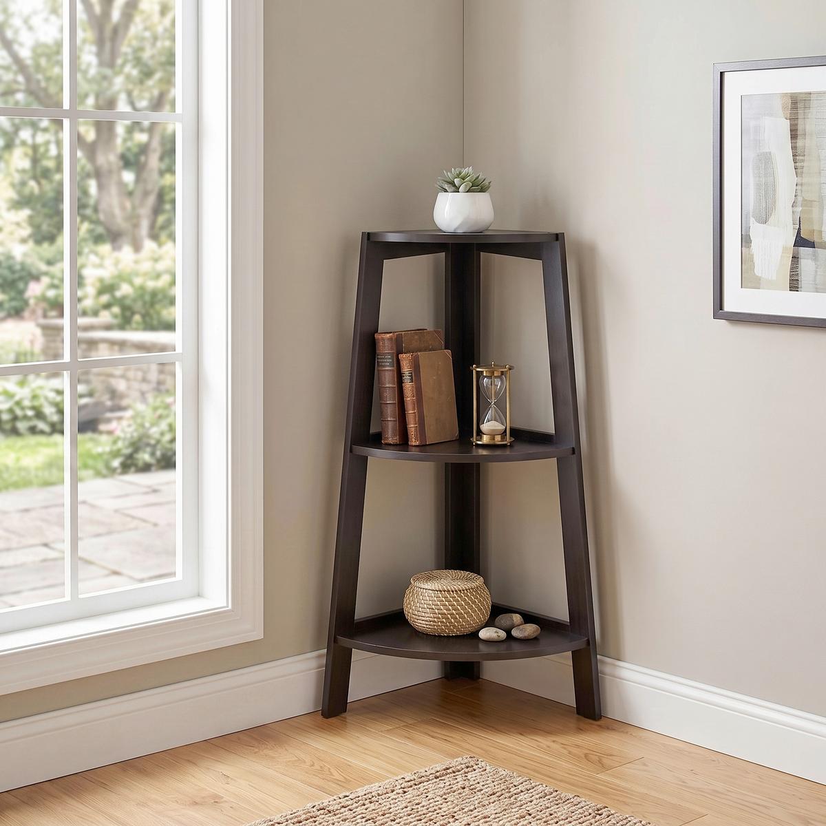 Polica Emil - crna, Moderno, pločasti materijal (37/80/37cm) - Modern Living
