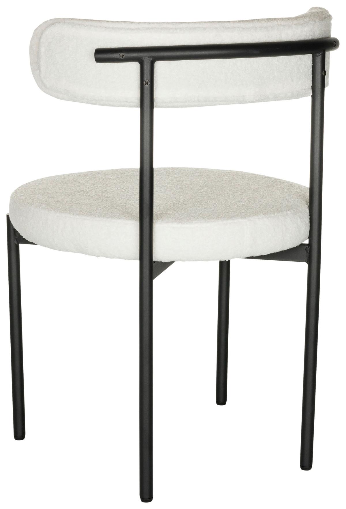 Stol Tedio, Bela - črna/bela, Basics, kovina/tekstil (55/78/56cm) - MID.YOU