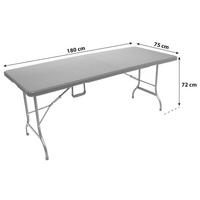 Gartenklapptisch Ventana ca. 180x75 cm Schwarz - Schwarz, Basics, Kunststoff/Metall (180/75/72cm) - Gardenson