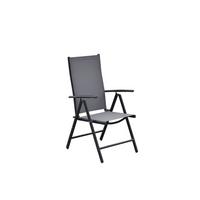 GARTENKLAPPSESSEL-SET AMALFI - Graphitfarben/Grau, MODERN, Textil/Metall (57/108/65cm) - Gardenson